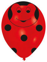 Luftballons Käfer 27,5cm schwarz/rot 6er