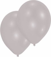 Luftballons Metallic 27,5cm silber 10er