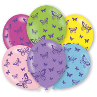 Luftballons Schmetterling 6er