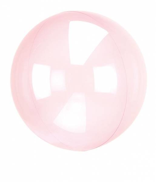Folienballon Clearz Crystal Dark pink rund