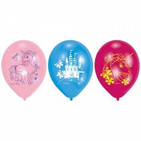 Luftballons Einhorn 22,8cm 3 Farben 6er