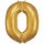 Folienballon Zahl 0 66x88cm gold