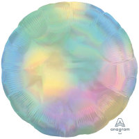 Folienballon Holographic Rainbow pastell