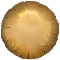 Folienballon rund D43cm Seidenglanz gold