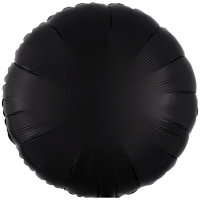 Folienballon rund D43cm Seidenglanz schwarz