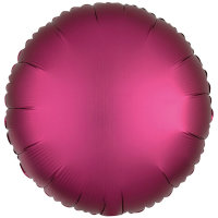 Folienballon rund D43cm Seidenglanz granatapfel
