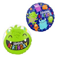 Folienballon Happy Little Monsters Birthday D43cm