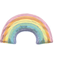 Folienballon SuperShape Regenbogen pastell 86cm