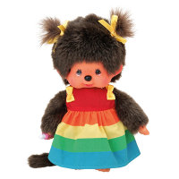 Monchhichi Regenbogen mit Kleid Mädchen 20 cm