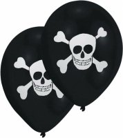 Luftballons Piraten 27,5cm schwarz 8er