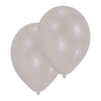 Luftballons Metallic 27,5cm silber 25er