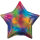Folienballon Holographic Stern Rainbow