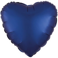 Folienballon Herz 43cm Seidenglanz marineblau