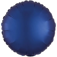 Folienballon rund D43cm Seidenglanz marineblau