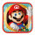 Pappteller Super Mario quadratisch 23x23cm 8er