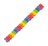 Papiergirlande 365cm Regenbogen