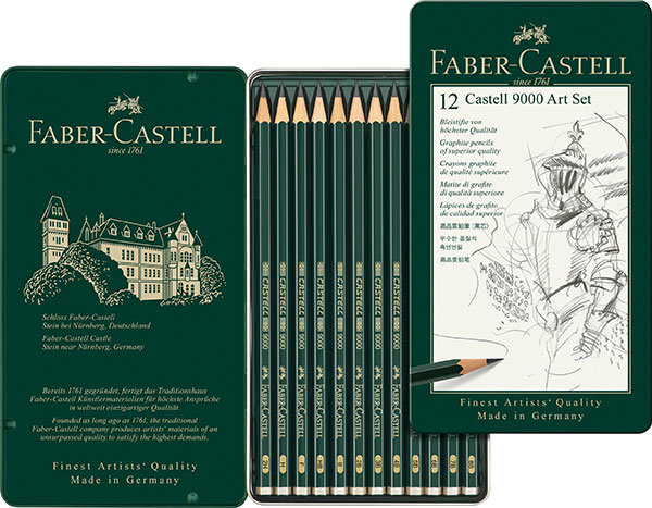 Bleistift Castell 9000 Art Set 12er Metalletui