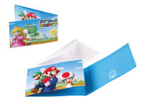 Einladungskarten 8er Super Mario,m. Umschlag