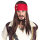 Perücke Pirat der Karibik mit Bandana, Schnurr- und Kinnbart